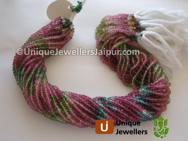 Tourmaline Faceted Roundelle Beads